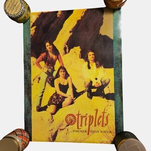 The Triplets ...Thicker Than Water 1991 Promo Album Poster 18x24 Mercury Rock